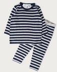 Merino Pyjama Set | Navy Stripe