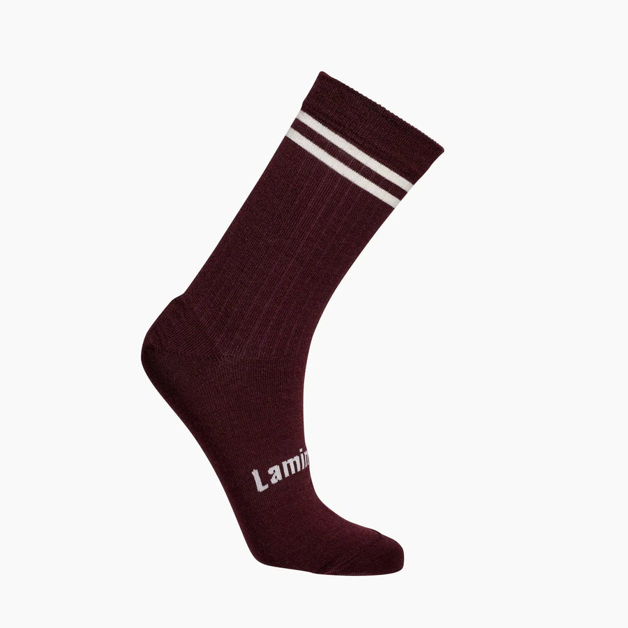 Ladies Crew Socks | Maroon Laneway