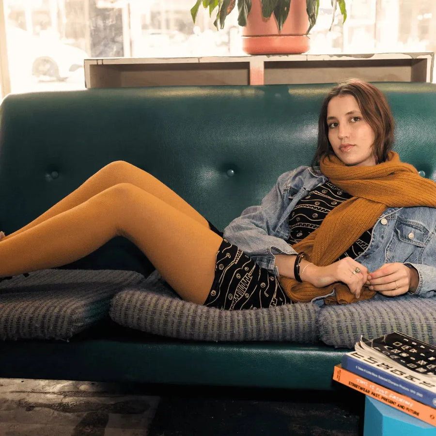Ladies Merino Tights | Mustard