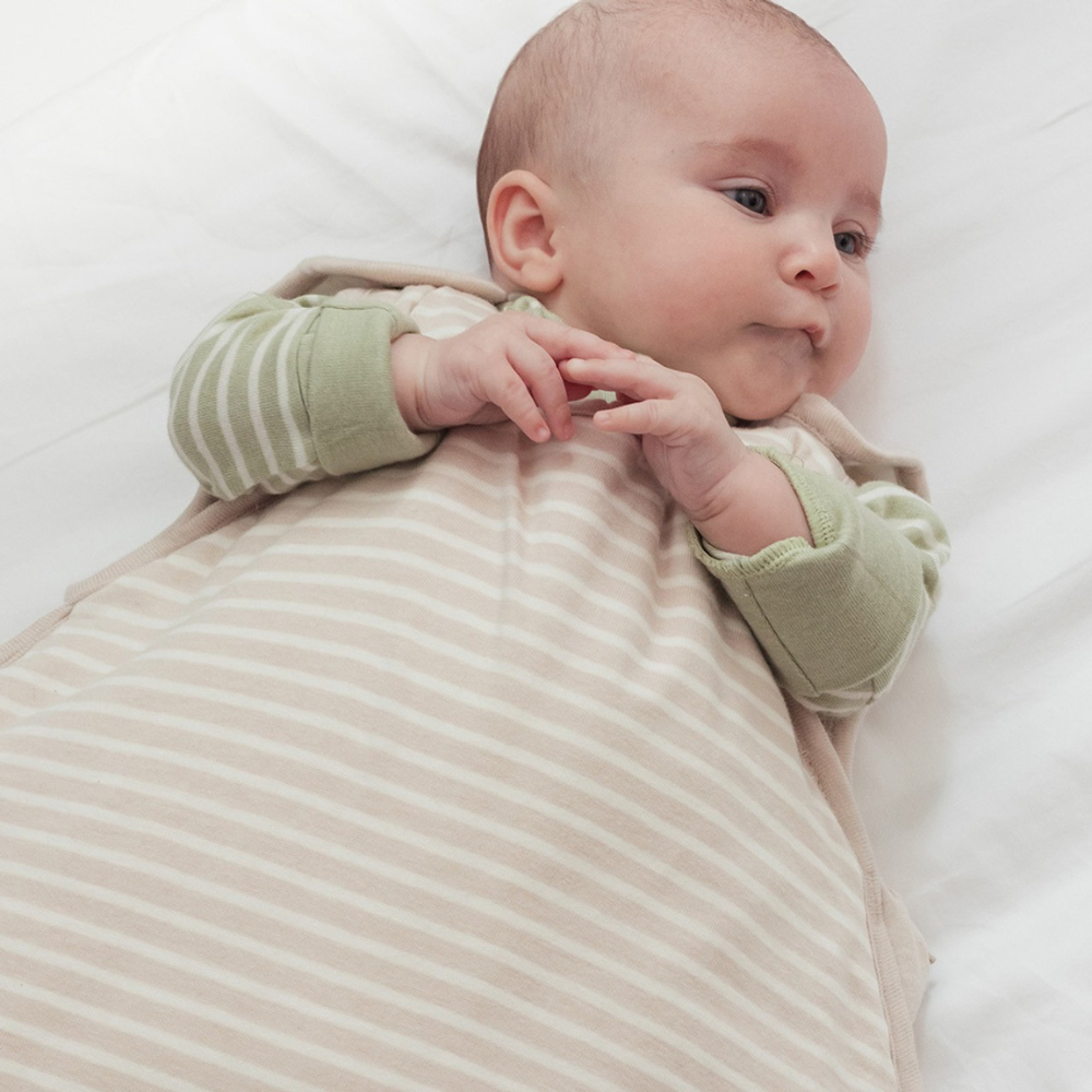 Mini Duvet Side Zip Sleep Sack | Dune Stripe - Merino & Me