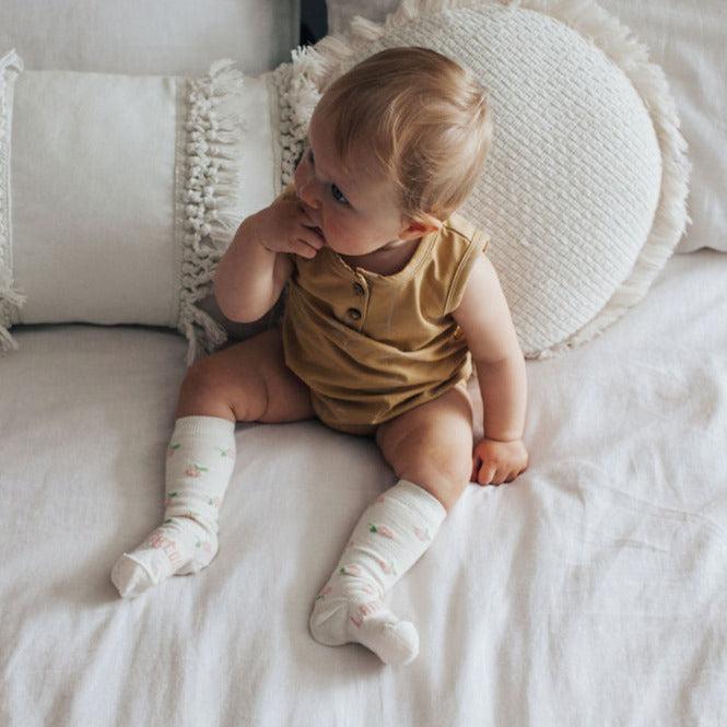 Baby & Kids Knee High Socks | Rosie - Merino & Me