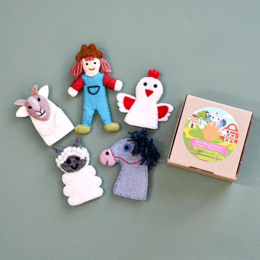 Finger Puppet Set | Mrs MacDonald - Stina's Style