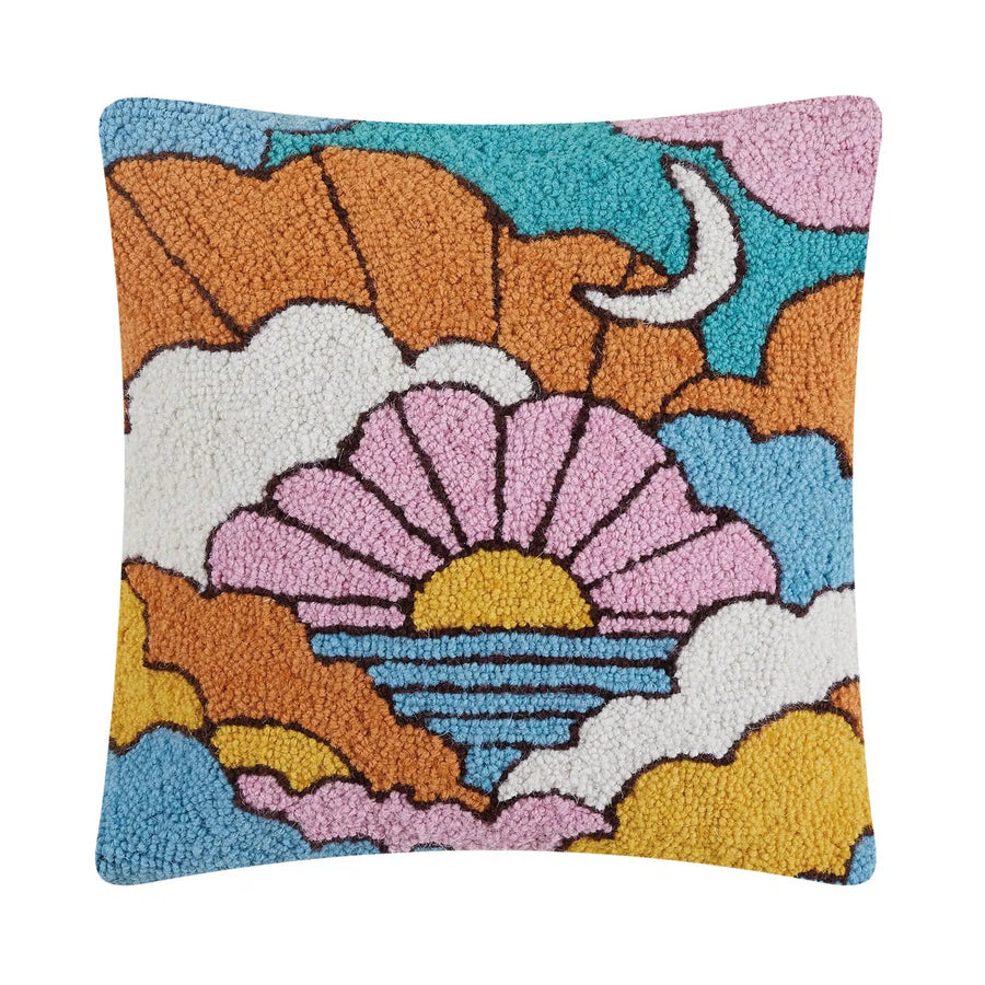 Wool Hook Cushion | Sunset Skyscape