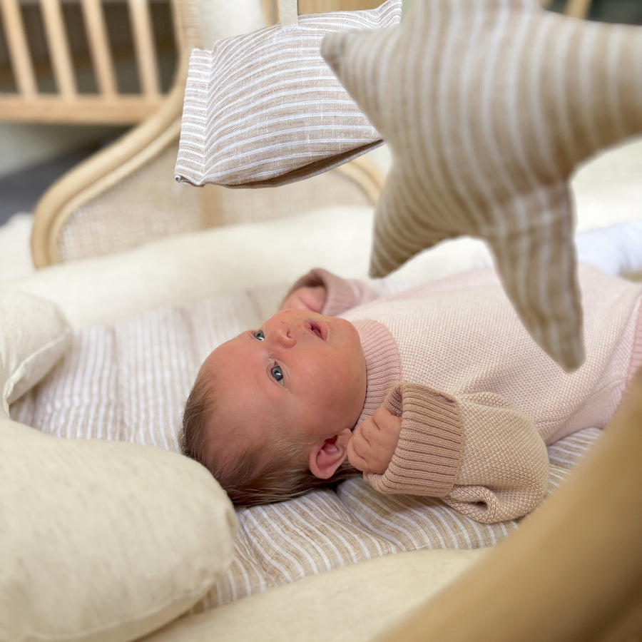 Rattan Play Gym Bundle | 100% Wool Filled | Lined Linen