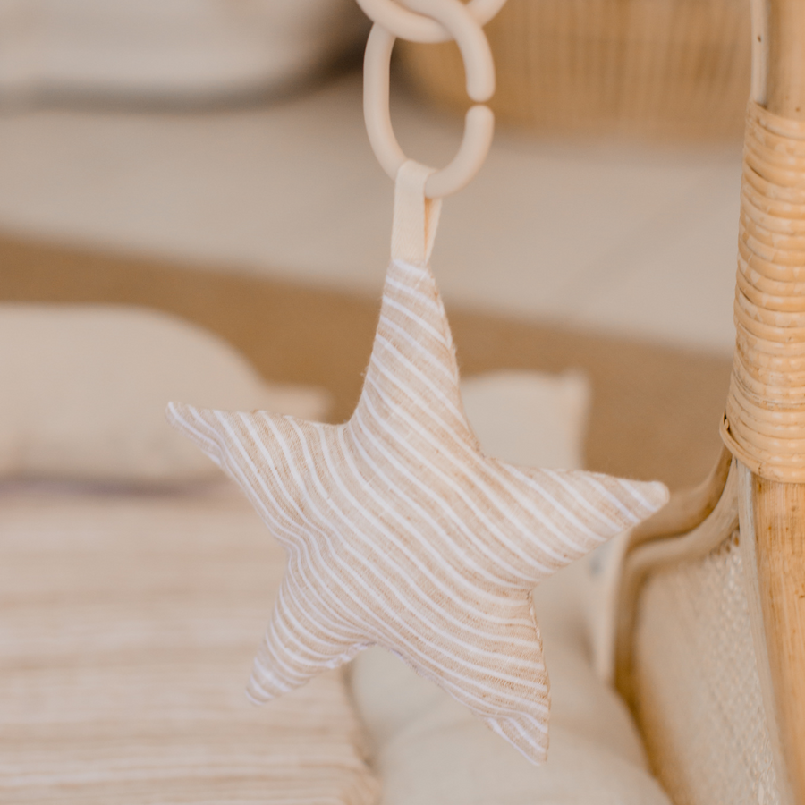 Rattan Play Gym Bundle | 100% Wool Filled | Lined Linen