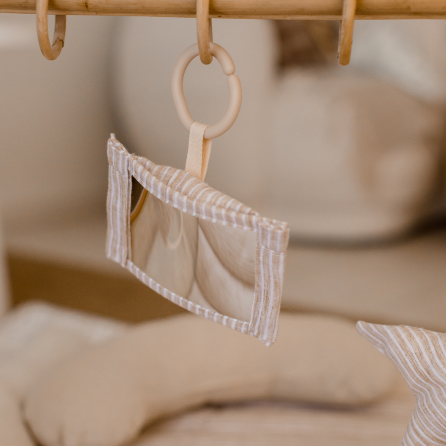 Rattan Play Gym Bundle | 100% Wool Filled | Lined Linen