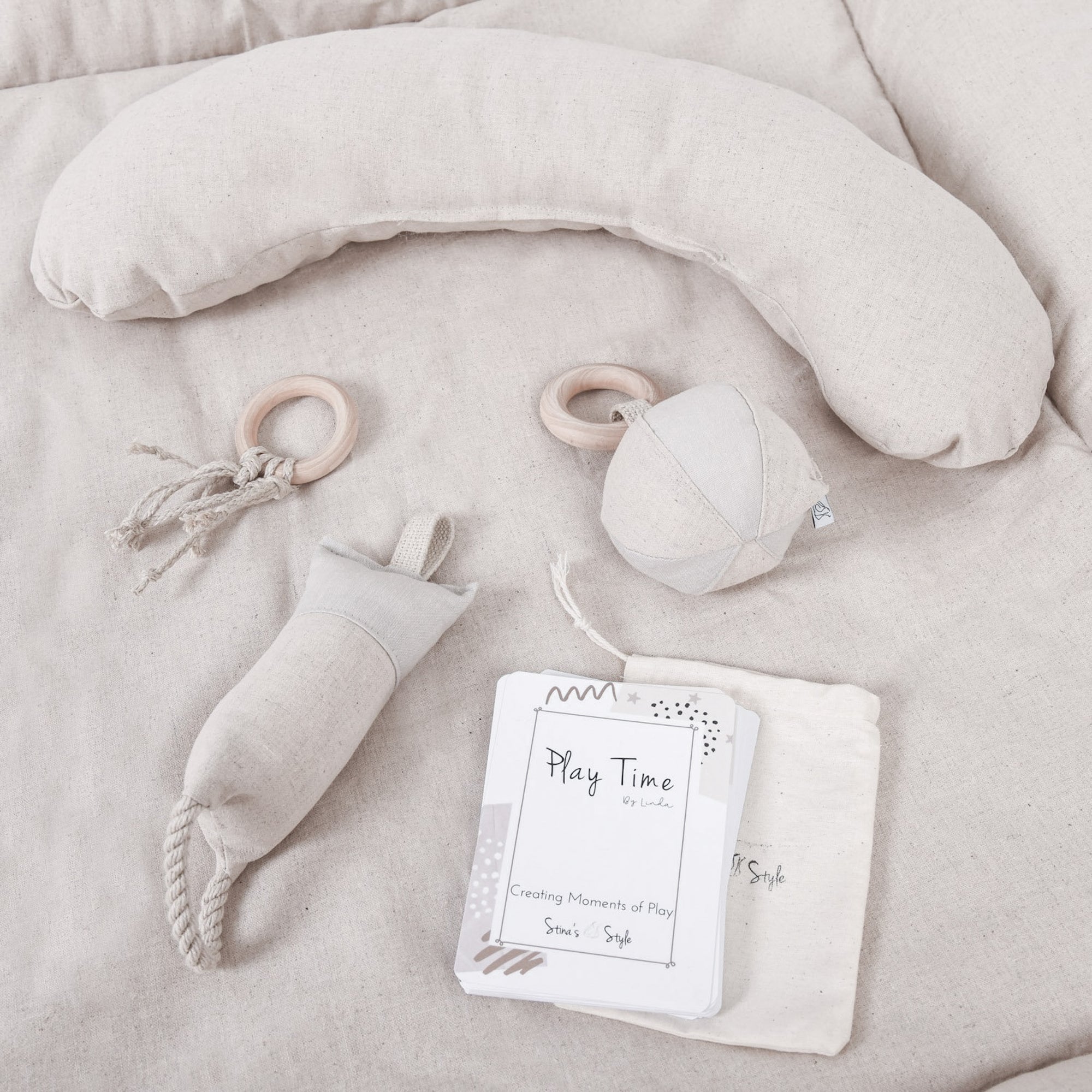 Activity Play Mat | Natural Linen &amp; Wool