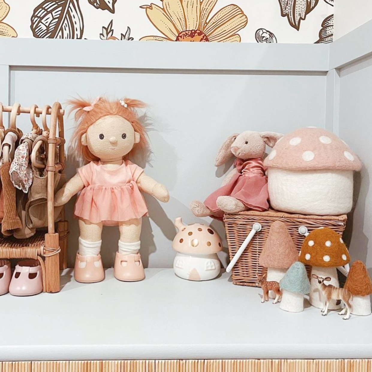 Medium Toadstool Trinket Box | Blush