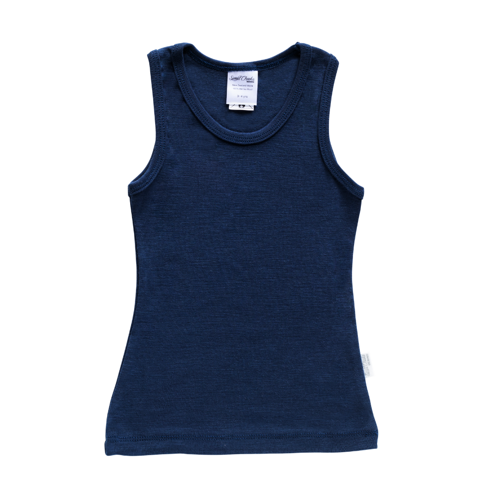 Merino Singlet | Indigo - Merino & Me