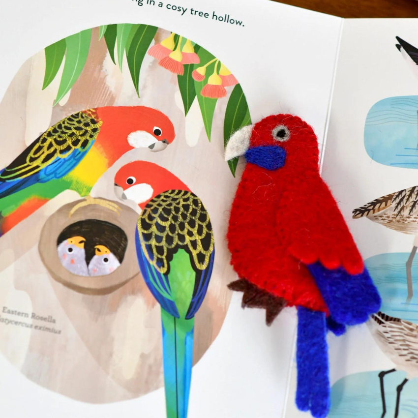 Book and Finger Puppet Set | Busy Beaks By Sarah Allen