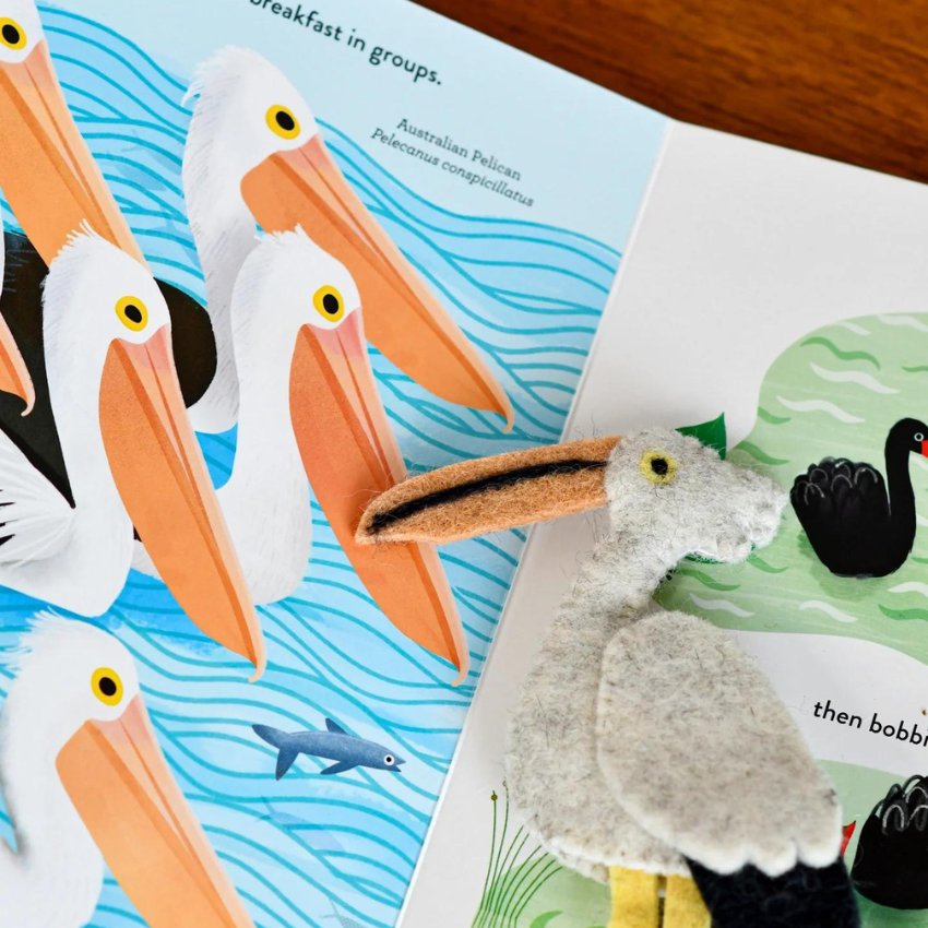 Book and Finger Puppet Set | Busy Beaks By Sarah Allen