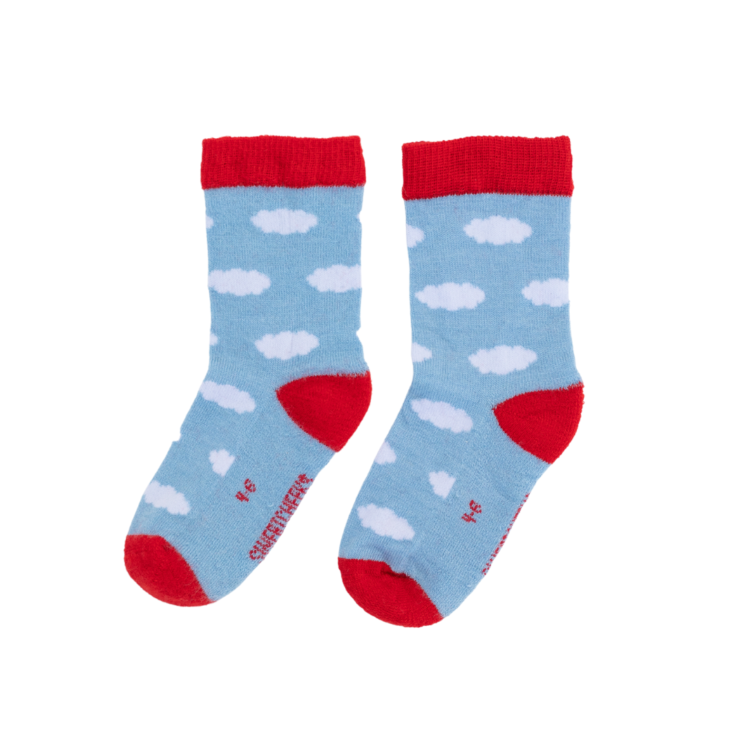 Thick Merino Gumboot Socks | Light Blue Clouds - Merino & Me