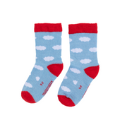 Thick Merino Gumboot Socks | Light Blue Clouds