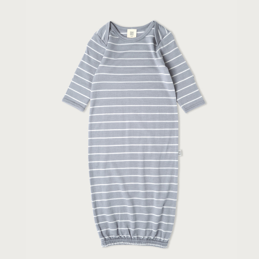 Merino Bundler Nightgown | Periwinkle Stripe