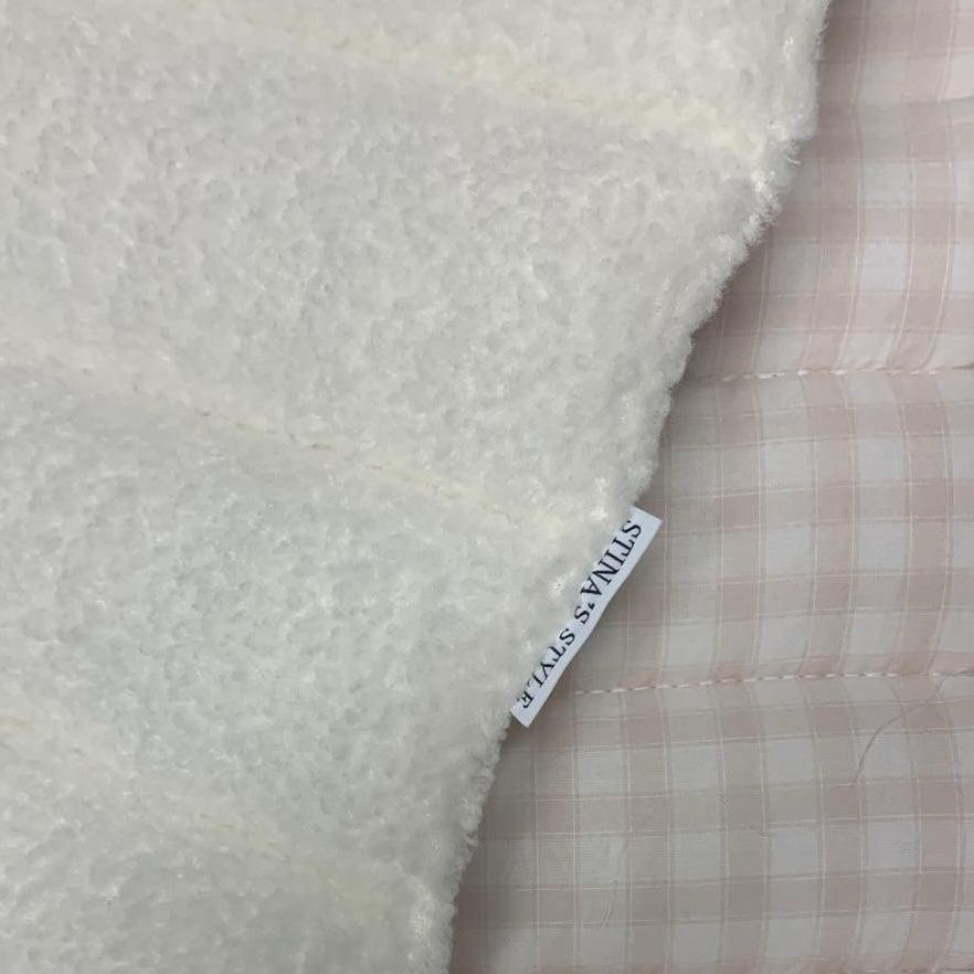 Rattan Play Gym Bundle | 100% Wool Filled | White Cloud & Stone Gingham