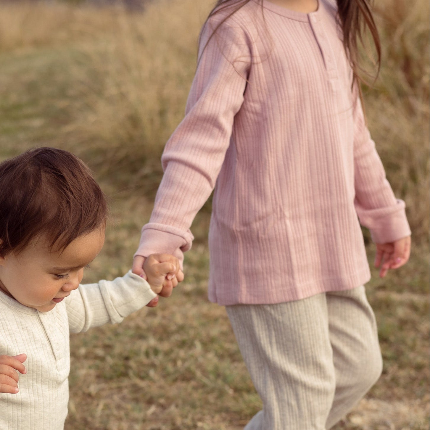 Long Sleeve Henley Top | Dusk Marle