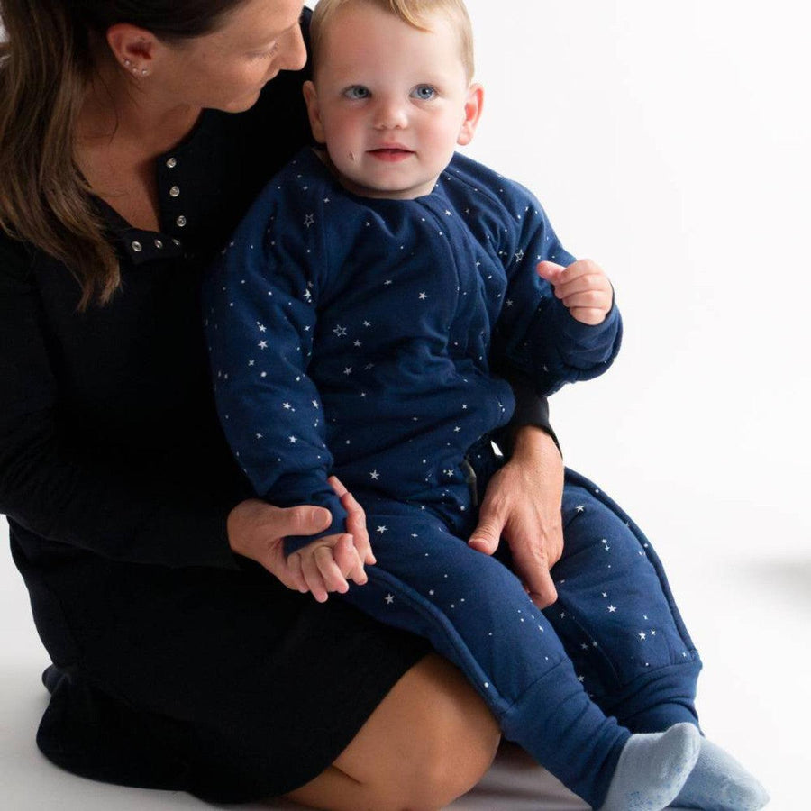 Duvet Sleep Suit with Sleeves | Tekapo Stars