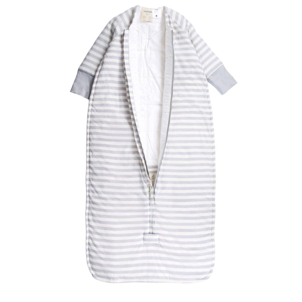 Duvet Sleep Sack with Sleeves | Pebble Stripe - Merino & Me