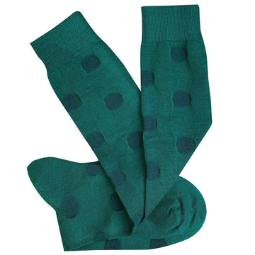 Knee Length Ladies Merino Wool Socks | Yayoi Green