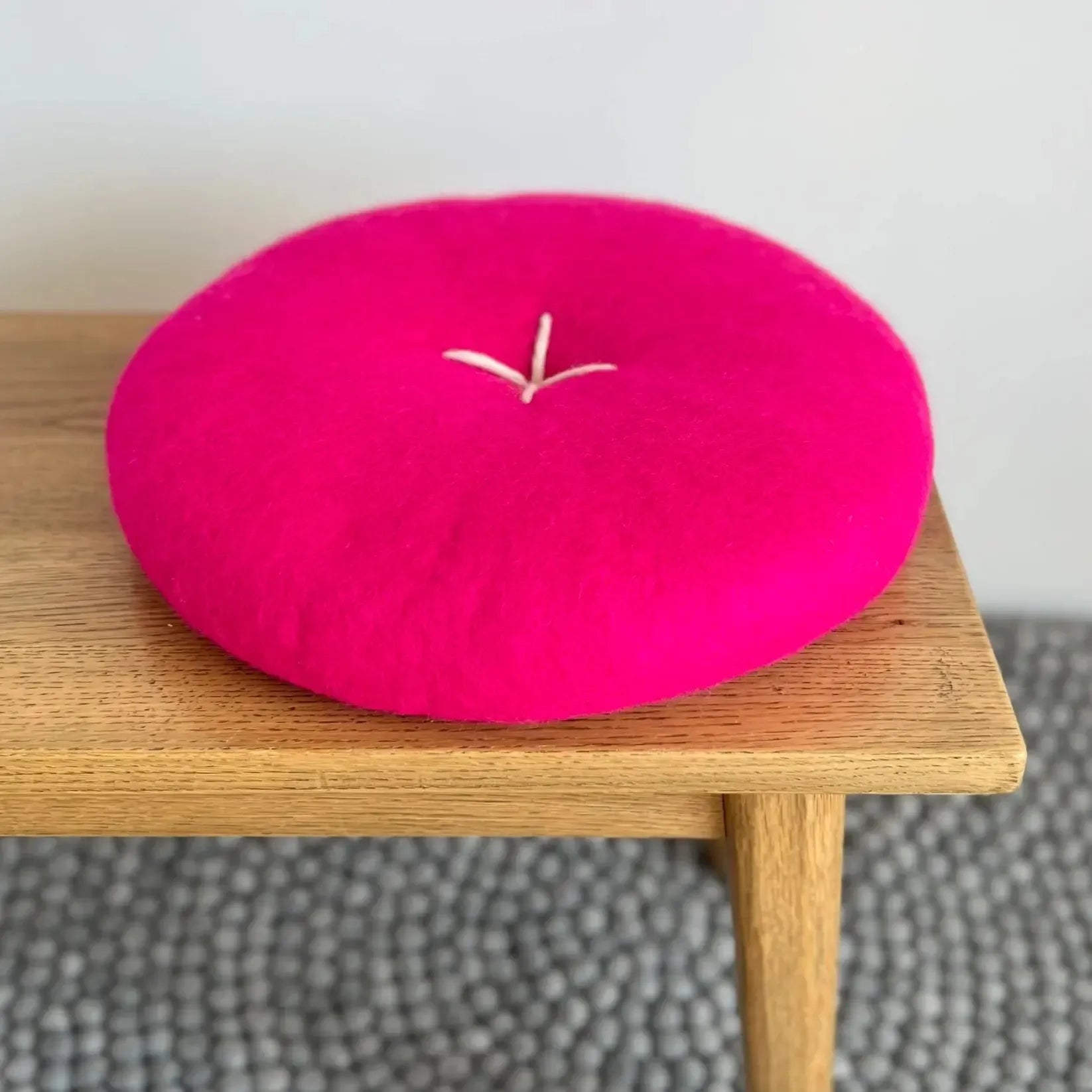 Button Cushion | Hot Pink