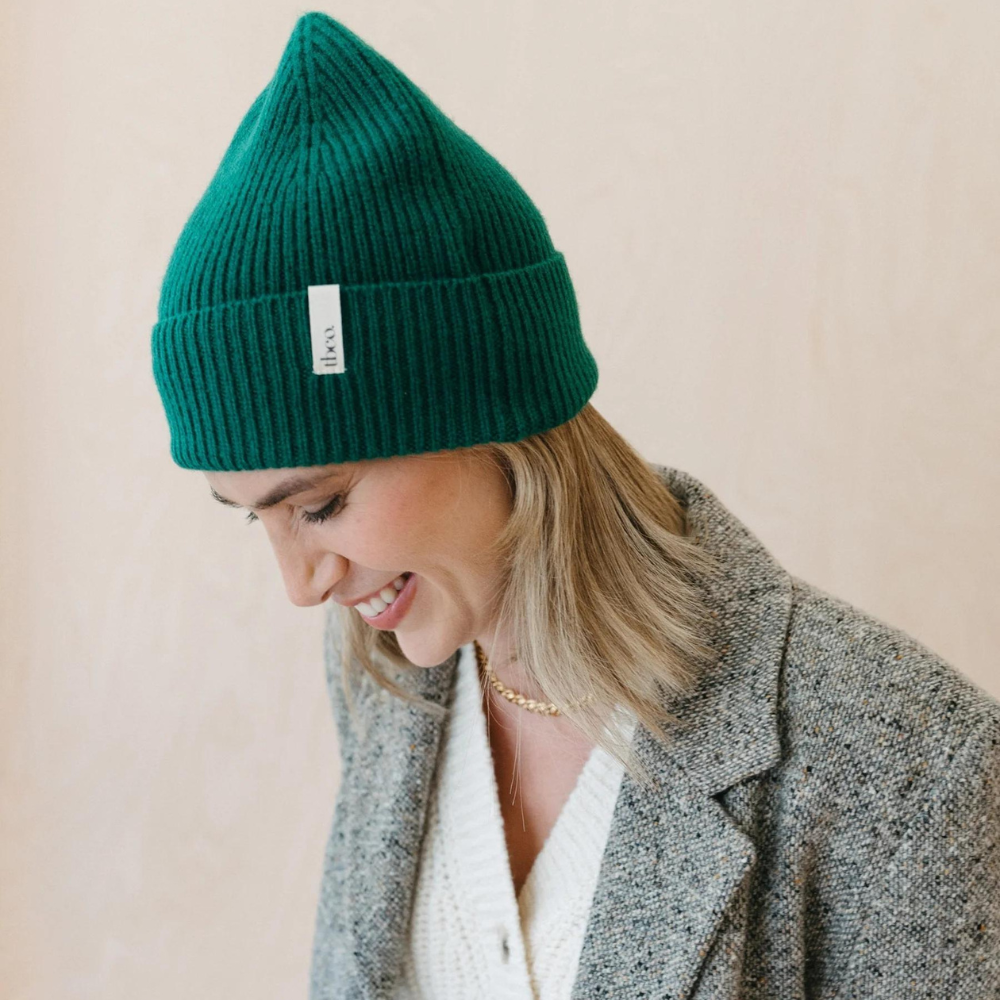 Cashmere & Merino Beanie | Forest - Merino & Me
