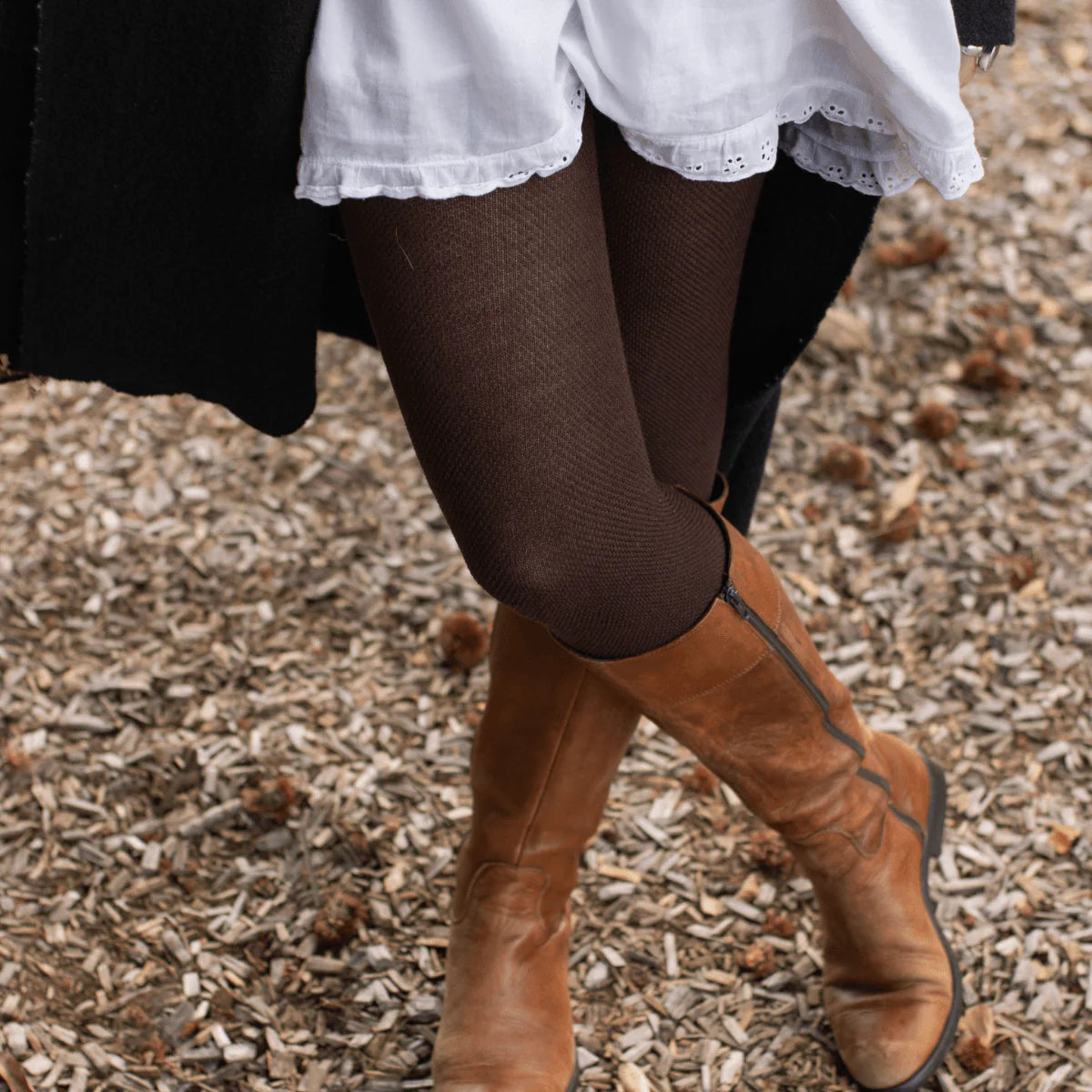 Ladies Merino Tights | Mocha