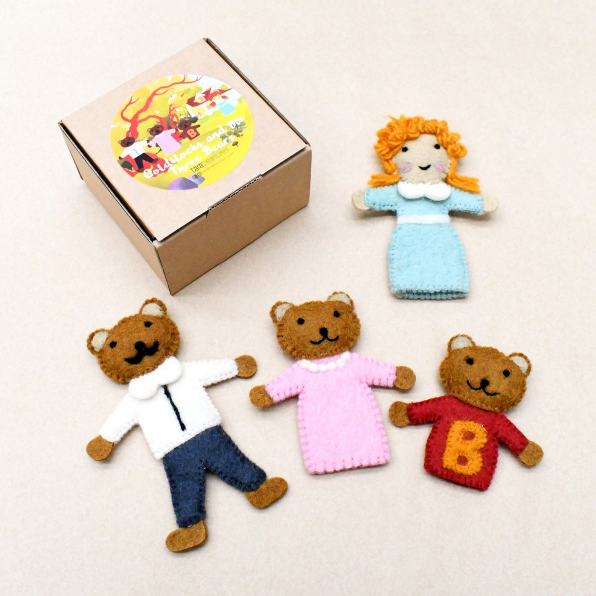 Finger Puppet Set | Goldilocks & The Three Bears - Stina's Style