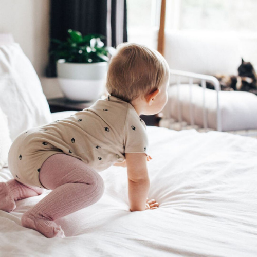 Baby &amp; Kids Tights | Cherry Blossom Cable - Merino &amp; Me