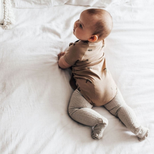 Baby & Kids Tights | Oatmeal Cable - Merino & Me