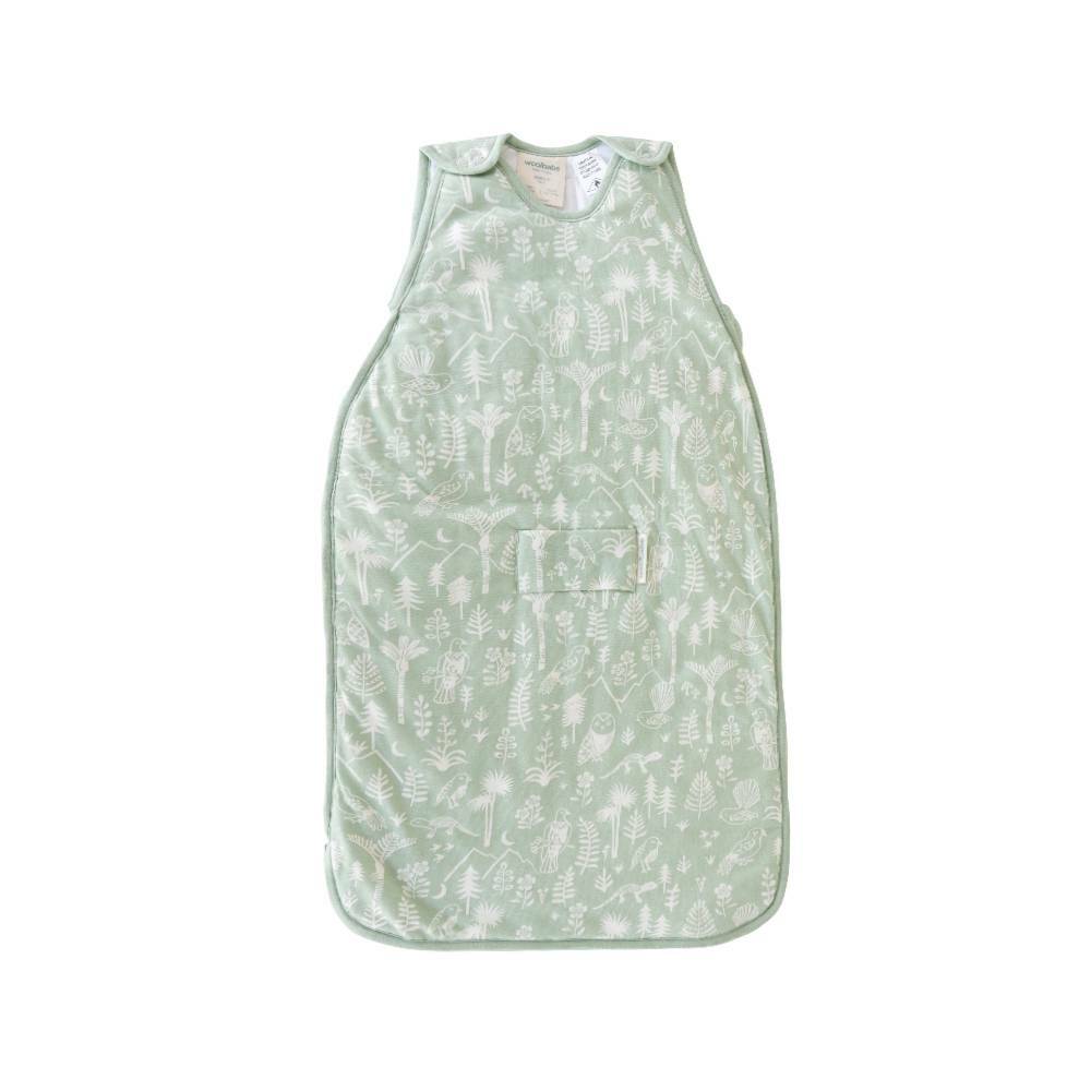 Mini Three Season Side Zip Mid-Weight Sleep Sack | Moss Wilderness - Merino & Me