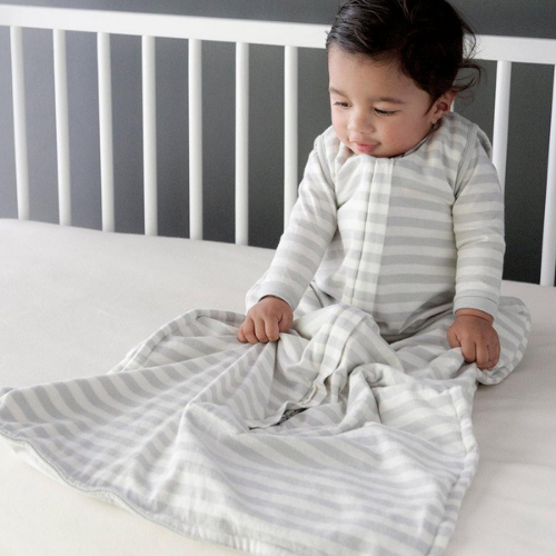 Summer Sleep Sack | Pebble Stripe - Merino & Me