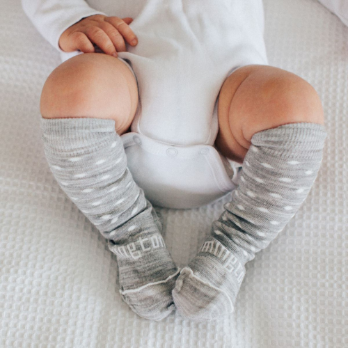 Baby & Kids Knee High Socks | Snowflake - Merino & Me