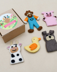 Farm Animals Finger Puppet Set-Decor-Tara Treasure-Merino & Me