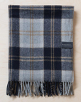 Wool Picnic Blanket with Leather Strap-Picnic Blankets-The Tartan Blanket Co-OS-Bannockbane Silver Tartan-Merino & Me