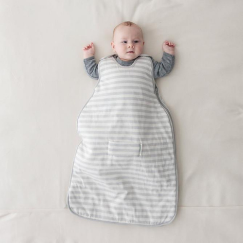 Mini Three Season Side Zip Mid-weight Sleep Sack-Sleeping Bag-Woolbabe-0-9 Months-Pebble Stripe-Merino & Me