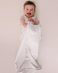 Summer Sleep Sack-Sleeping Bag-Woolbabe-3-24 Months-Pebble Stripe-Merino & Me