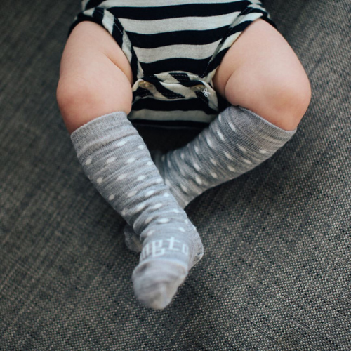 Baby & Kids Knee High Socks | Snowflake - Merino & Me