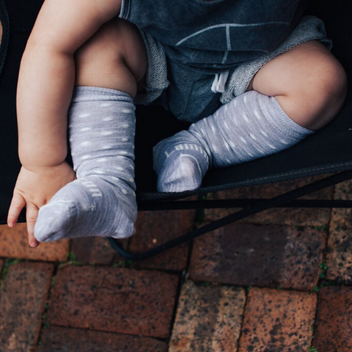 Baby & Kids Knee High Socks | Snowflake - Merino & Me