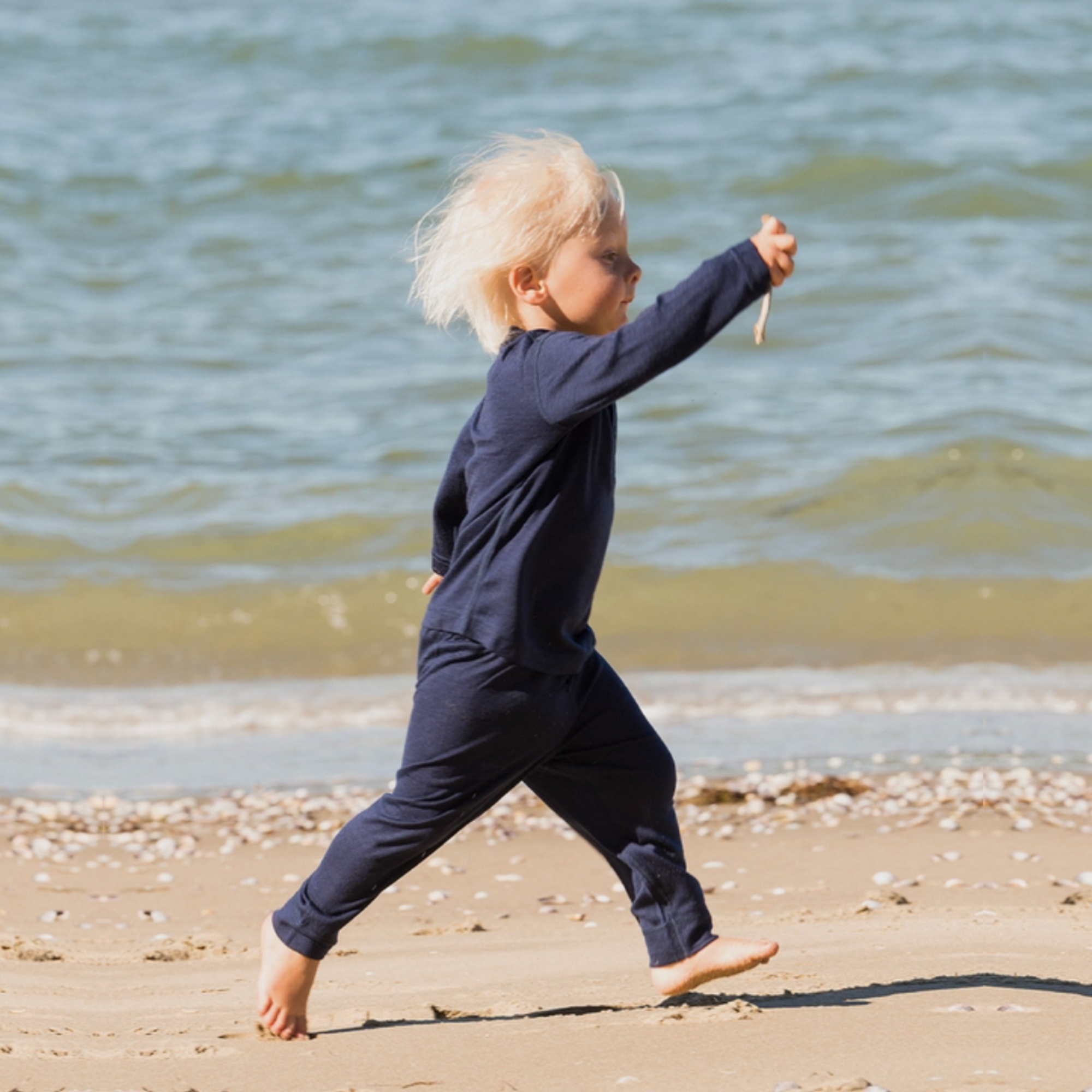 Merino Footless All in One | Navy - Merino & Me