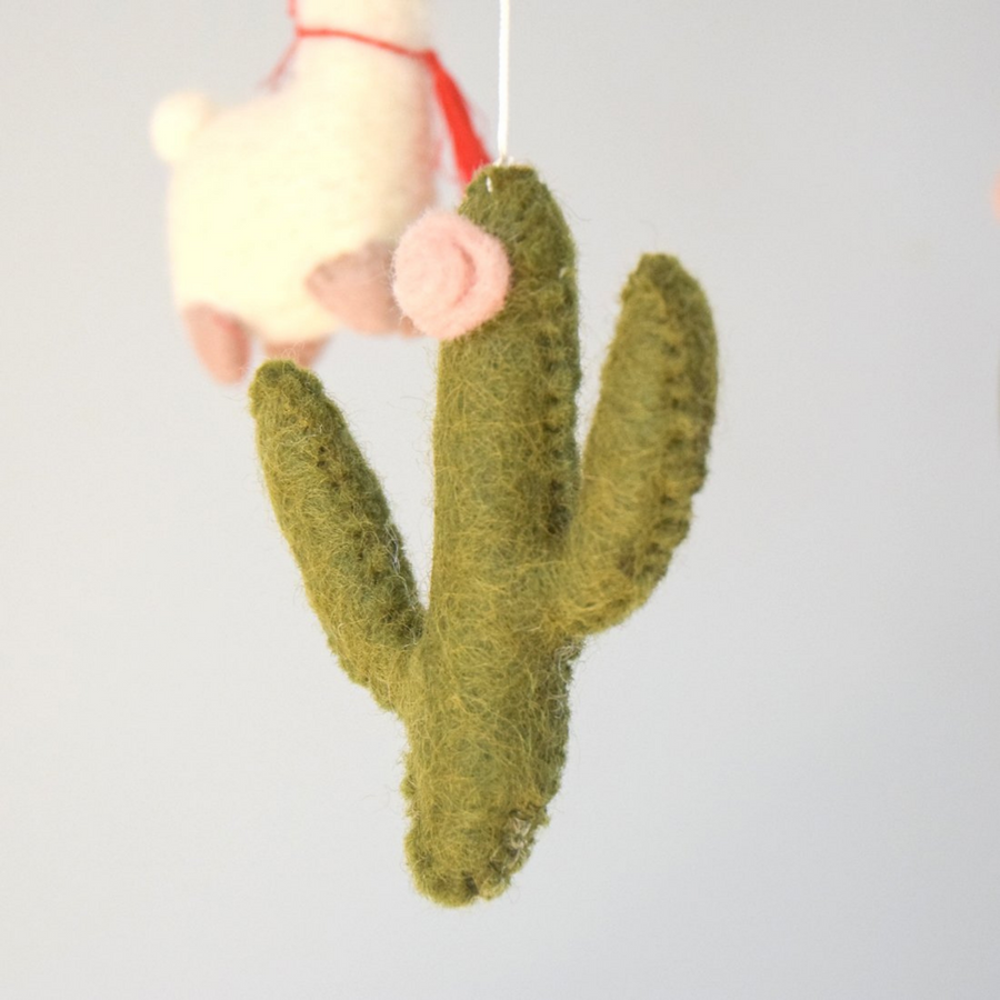 Llama and Cactus Baby Mobile-Decor-Tara Treasure-Merino & Me