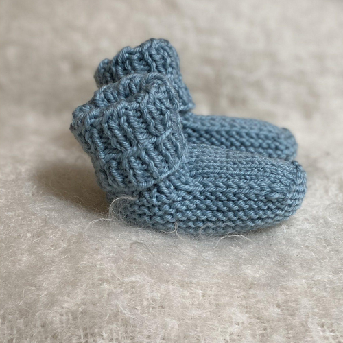 Hand Knitted Merino Booties - Merino & Me