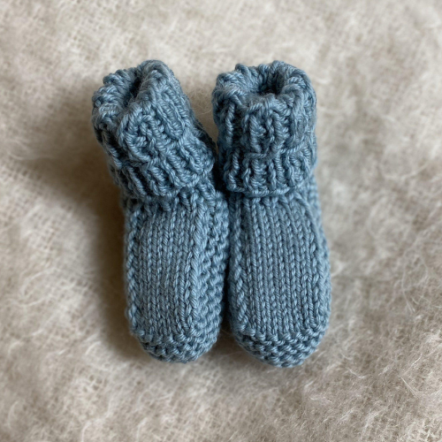 Hand Knitted Merino Booties - Merino & Me