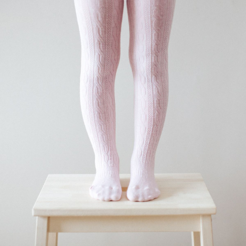 Baby & Kids Tights | Cherry Blossom Cable - Merino & Me