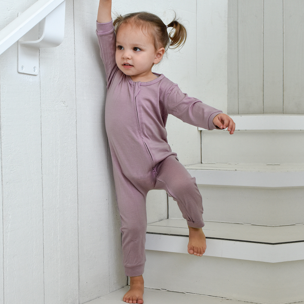 Merino Footless All in One | Rose - Merino & Me