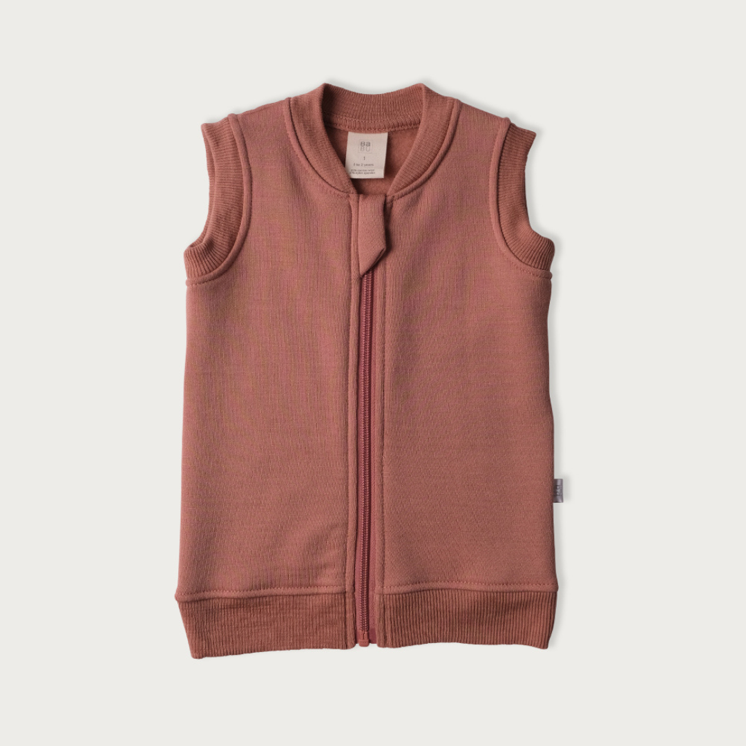 Merino Fleece Vest | Rose - Merino & Me