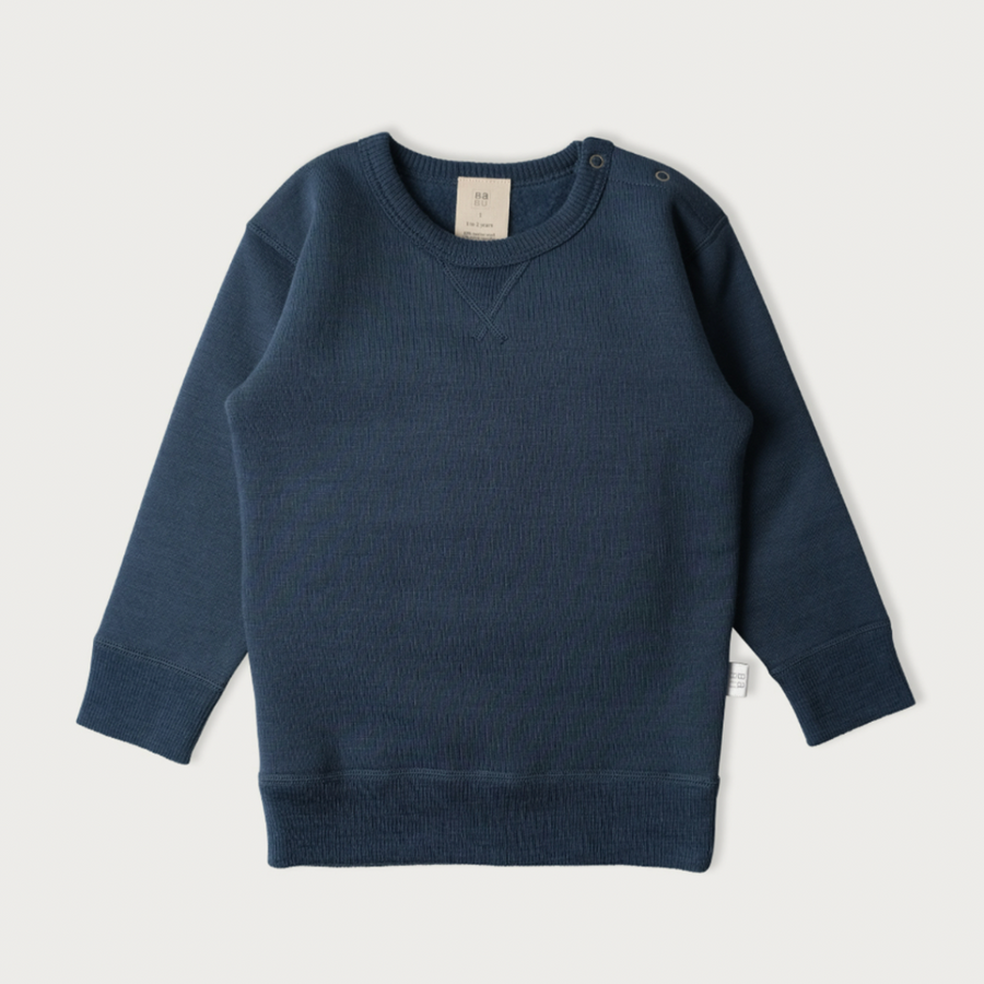 Merino Fleece Sweatshirt | Denim