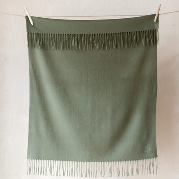Lambswool Baby Blanket-Blanket-The Tartan Blanket Co-OS-Olive-Merino & Me