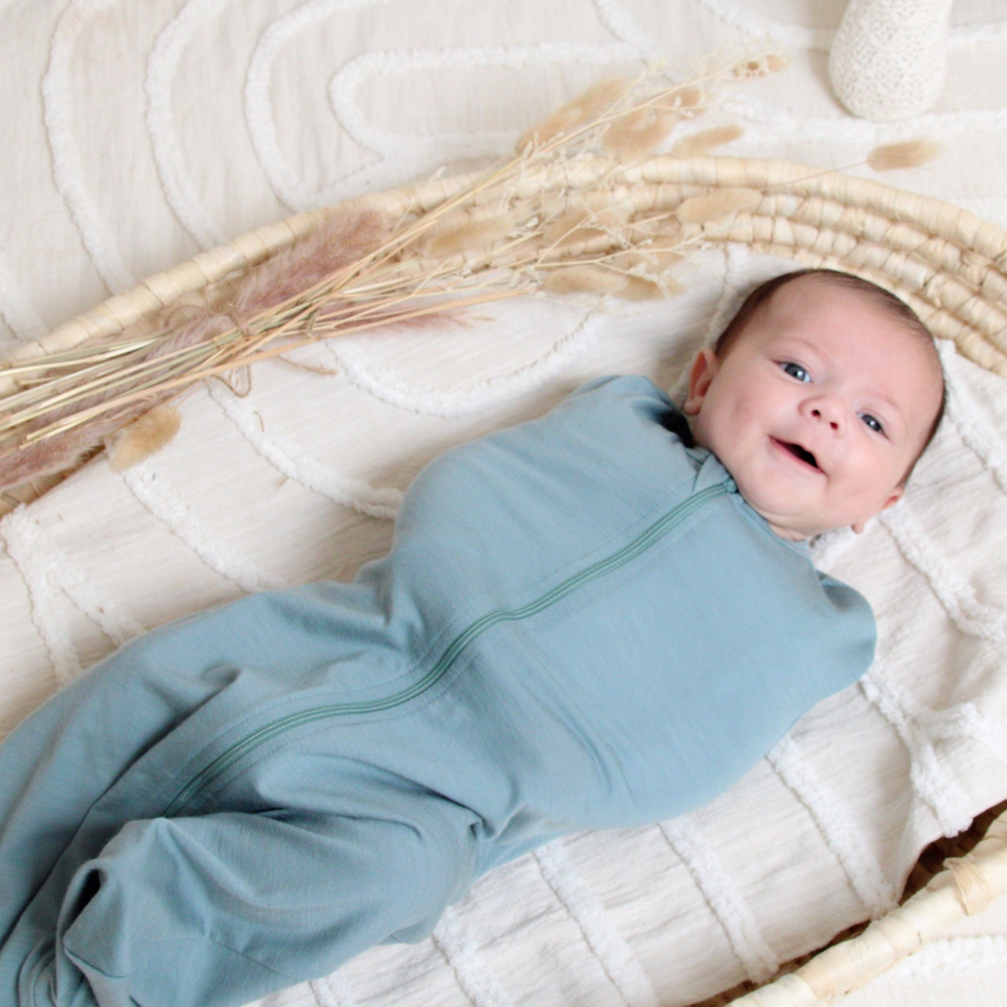 Joey Merino Swaddle Sack | Eucalyptus - Merino & Me