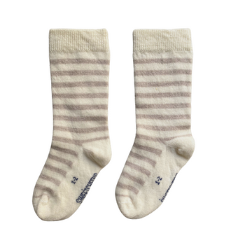 Long Baby Socks | Sand Stripe