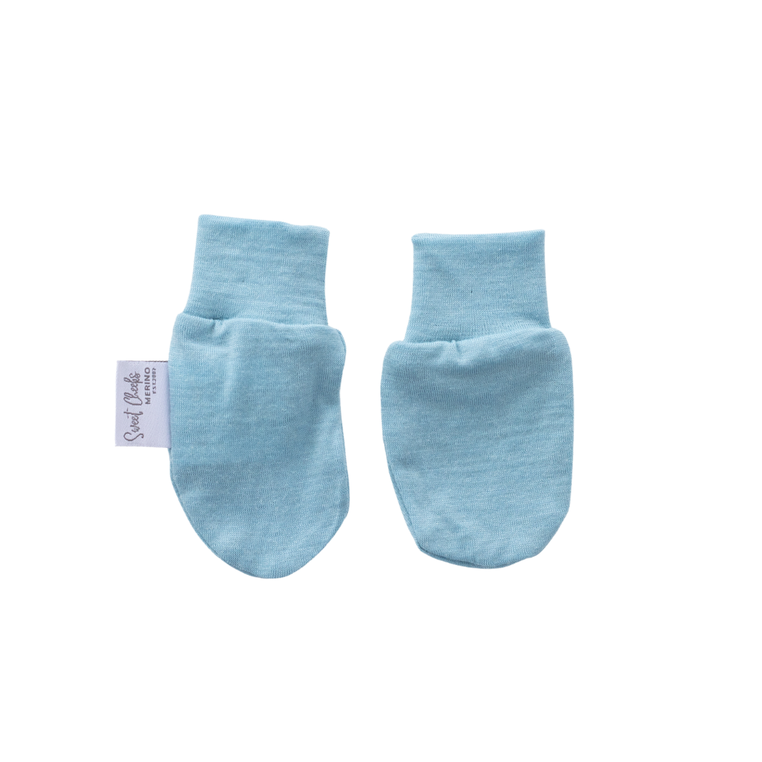 Newborn Mittens | Sky Blue - Merino & Me